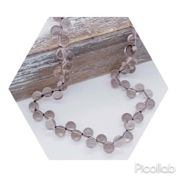 J. Crew Glass Bead and Lavender Ribbon Necklace - Picture 5 of 5